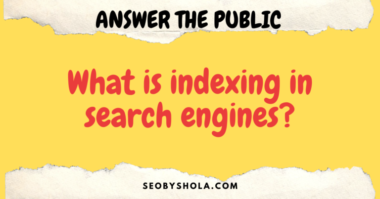 What is indexing in search engines
