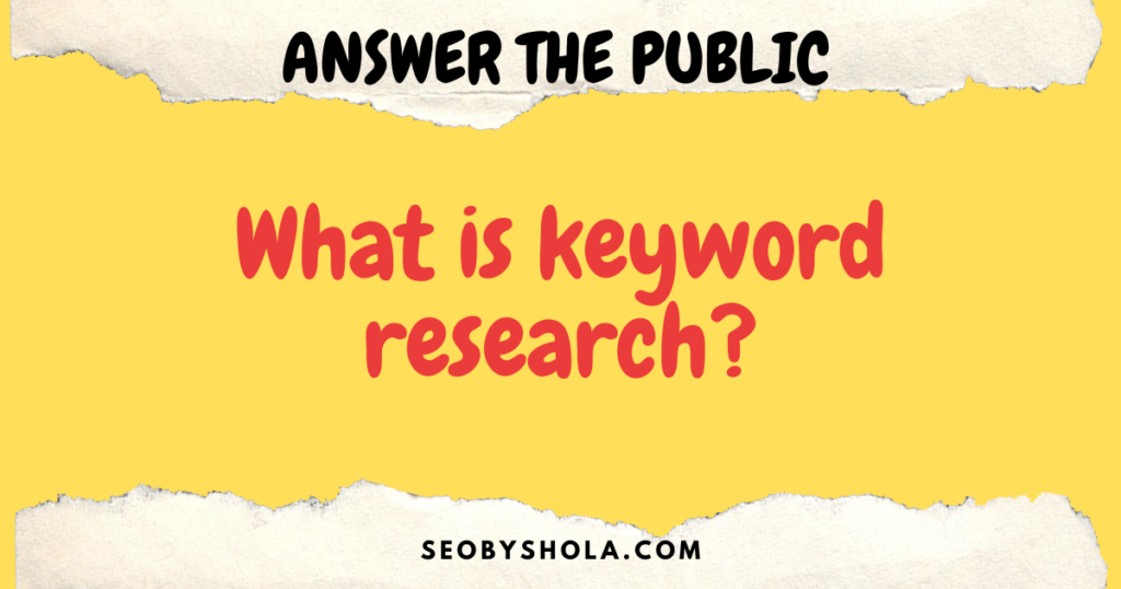 What is keyword research?