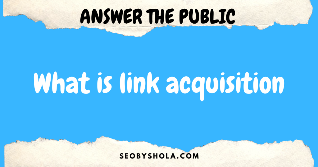 What is link acquisition