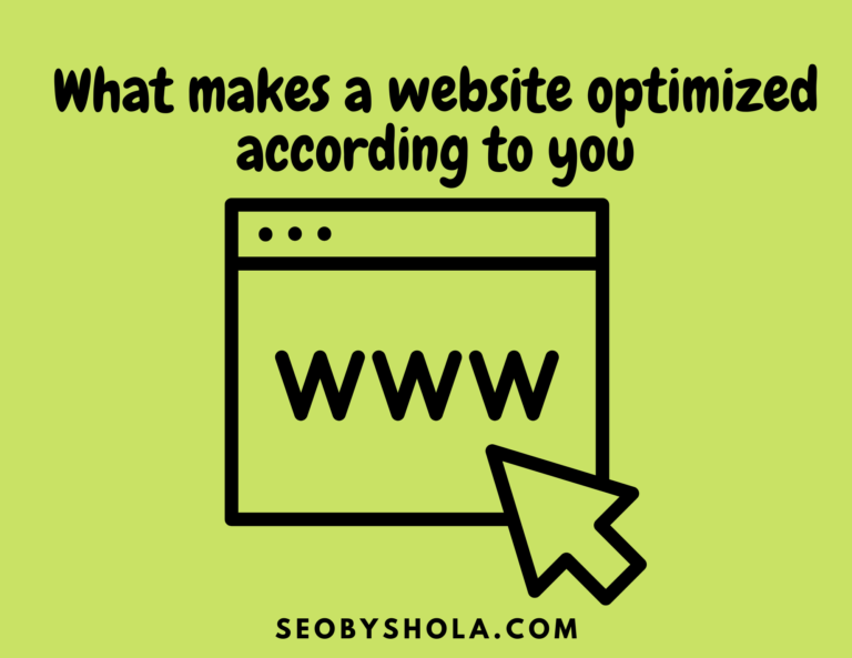 What makes a website optimized according to you - lee seo